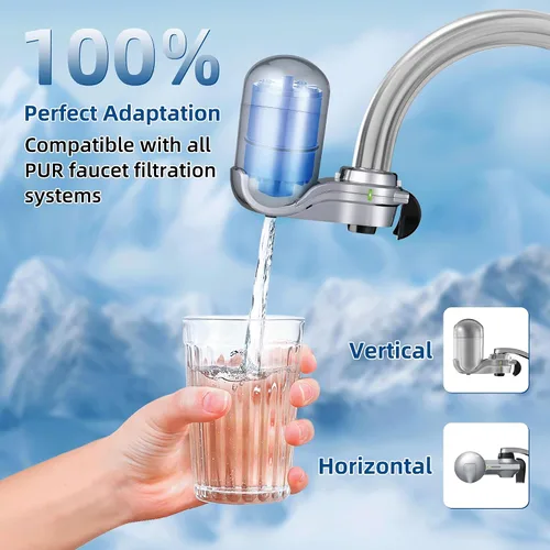 Vista 2 de Filtro de agua de repuesto para sistemas de filtración de grifos PUR, PUR PLUS, apto para fregadero RF-9999, FM-3700, FM-2500V, PFM400H, RF-3375
