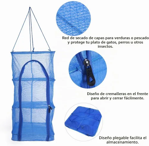 Vista 2 de Tbest - Estante de secado para colgar (4 capas, plegable, 13.8 x 25.6 in)
