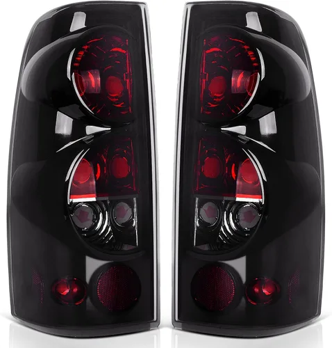Vista 8 de DWVO Luces traseras compatibles con Chevy Silverado 1999-2006 negro OE - Lente negra/transparente