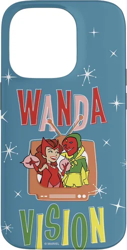 Vista 17 de Marvel WandaVision Wanda & Vision Retro TV Artwork - Carcasa para iPhone 17