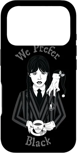 Vista 30 de iPhone 16 Wednesday We Prefer Black - Funda navideña
