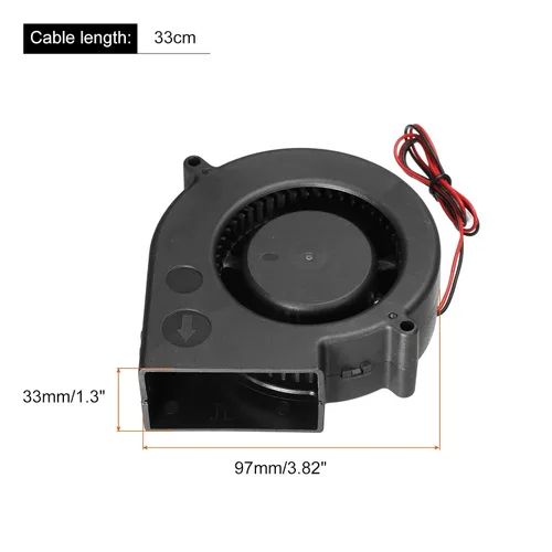 Vista 2 de MECCANIXITY Ventilador de enfriamiento sin escobillas DC Ventilador Enfriador 9733 3.819x3.819x1.299 in Turbina Turbo Dual Ball Bearing Ventilador