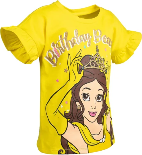 Vista 2 de Disney Minnie Mouse Princess Belle The Little Mermaid Moana Lilo &Stitch Frozen - Camiseta de cumpleaños para niñas pequeñas a niños pequeños