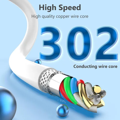 Vista 6 de Paquete de 5 cables USB C a Lightning de 6 pies, [certificado Apple MFi] cargador de iPhone cable de carga rápida duradero sin enredos para iPhone