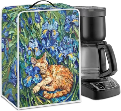 Vista 21 de Cubiertas para máquina de café con mango superior, resistentes a las manchas, para mezclador, compatible con la mayoría de cafeteras