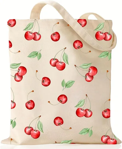 Vista 9 de Andeiltech Bolsa de lona para mujer, bolsa de viaje estética, bolsa de hombro reutilizable, regalo de cumpleaños para mamá