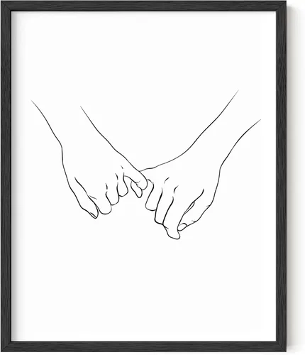 Vista 18 de HAUS AND HUES Arte de pared minimalista - Dibujo moderno de líneas abstractas, impresión de boceto femenino simple, obra de arte para el hogar