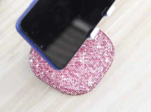 Vista 3 de Soporte de teléfono con cristales brillantes para escritorio, escritorio, soporte para teléfono compatible con todos los teléfonos inteligentes
