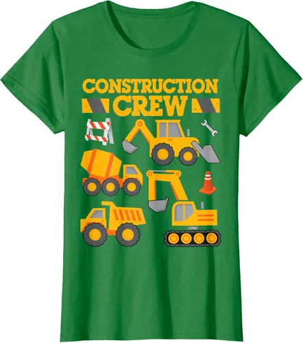 Vista 41 de Construction Crew Worker Excavator - Camiseta para niños y niñas Negro