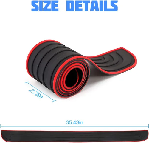 Vista 2 de XINLIYA - Protector de Guardabarros Trasero para Coche, Protector Universal de Goma Resistente a Arañazos y Antideslizante para Puerta del Maletero