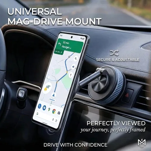 Vista 3 de Soporte magnético al vacío para teléfono - Soporte universal para tablero de instrumentos y teléfono celular para el hogar con base de succión