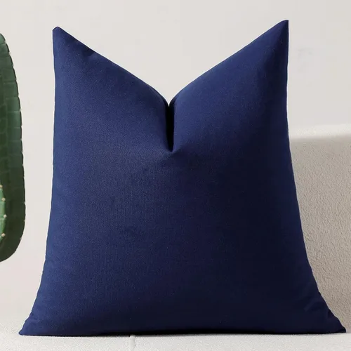 Vista 11 de vctops Fundas de almohada decorativas a cuadros azules de 12 x 20 pulgadas, funda de cojín lumbar de guingán para sofá, dormitorio