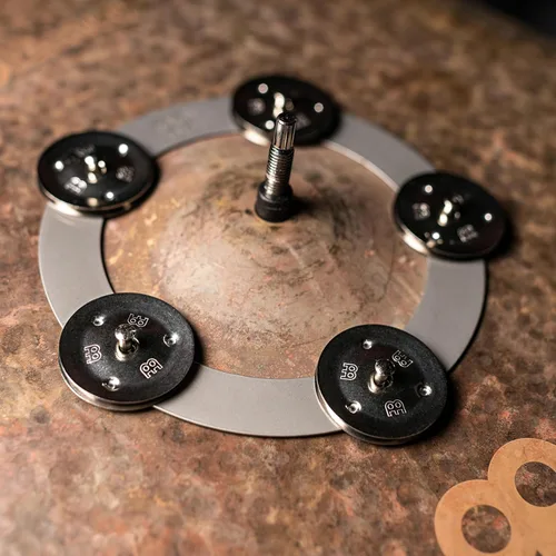 Vista 12 de Meinl Platillos Ching Ring Pandereta Jingle Efecto - NO HECHO EN CHINA Hihat/Crash/Ride/Stack/Effects, Stainless Steel, Bright Tone, No