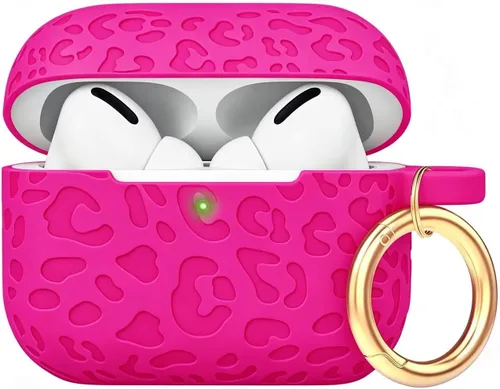 Vista 50 de Compatible con funda AirPods Pro 2019, Gawnock Funda de silicona suave y flexible para funda AirPods Pro para mujeres y niñas con llavero (Caqui)
