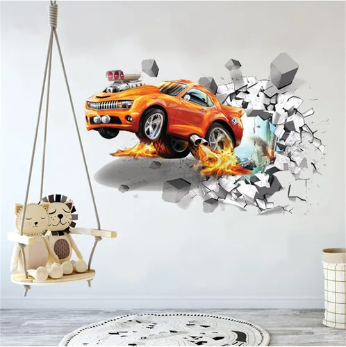 Vista 5 de Calcomanías dinámicas de pared para automóvil, calcomanías de pared 3D, 19.6 x 27.5 pulgadas