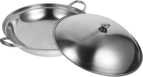 Vista 11 de CALLARON Olla para estufa, olla de alcohol, 1 juego de mariscos con mango estilo wok