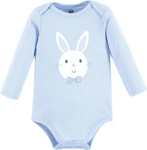 Vista 40 de Hudson Baby Body unisex de algodón de manga larga para bebé, leopardo rosa rojo