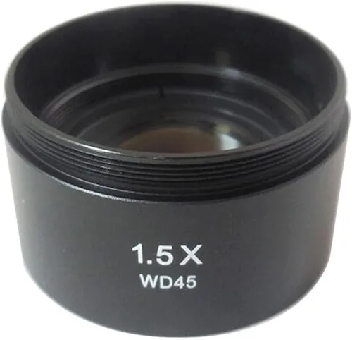 Vista 9 de Kit de accesorios para microscopio, microscopio, lente auxiliar 0.3X/0.75X/1.5X, objetivos auxiliares, microscopio estéreo, lente Barlow M48 rosca