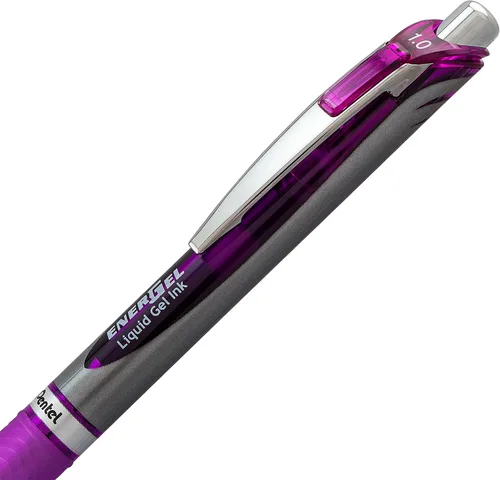 Vista 45 de Pentel EnerGel RTX - Bolígrafo de gel líquido retráctil, línea mediana, punta de metal, tinta de colores surtidos, paquete de 4 unidades (BL77BP4M)