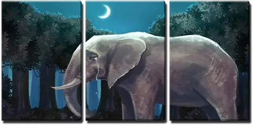 Vista 17 de wall26 - Arte de pared en lienzo de 3 piezas, delfín y león marino bajo el agua sobre fondo del océano mirándote - Arte moderno para el hogar