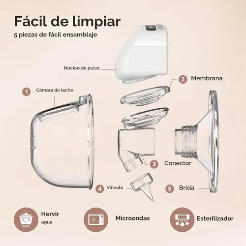 Vista 6 de KeaBabies Extractor de leche manos libres, extractor de leche inalámbrico