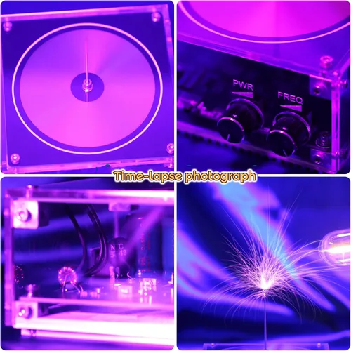 Vista 10 de Joytech Bluetooth Music Tesla Coil Arco Plasma Bocina de transmisión inalámbrica Modelo de juguete de escritorio experimento SSTC SS02