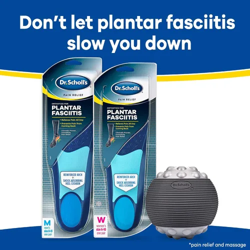 Vista 6 de Dr. Scholl's - Plantillas para aliviar el dolor de la fascitis plantar, con soporte para el arco del pie, se adaptan al tamaño del zapato