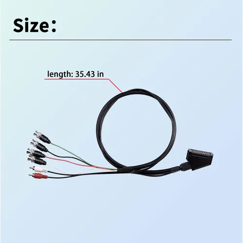 Vista 3 de XTPTFABS Cable hembra RGB Euro SCART a 4 RGB BNC y 2 RCA adaptador de audio y videojuego, uso para monitores Sony PVM serie BVM, monitor JVC Series