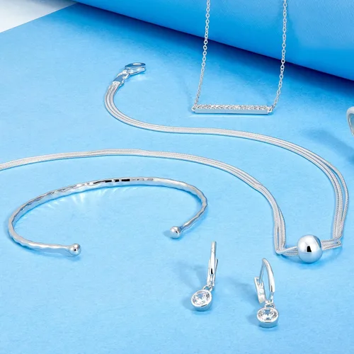 Vista 7 de Silpada 'Thoreau' Multi-Strand Bead Necklace in Sterling Silver