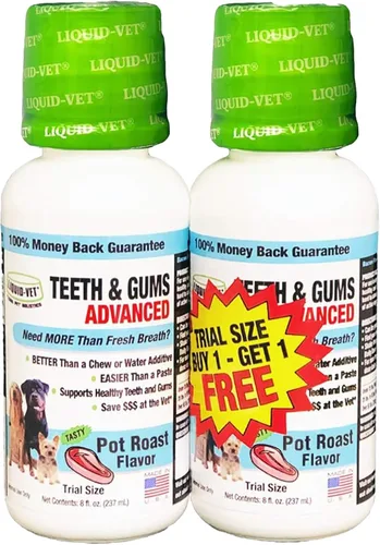 Vista 10 de LIQUID-VET Suplementos avanzados de dientes y encías para perros Cuidado dental para perros Cuidado bucal bucal sarro + placa + gingivitis