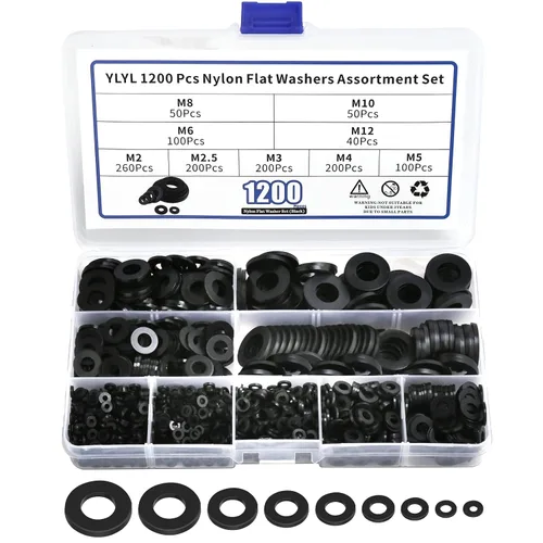 Vista 8 de 800 piezas de arandelas planas de acero inoxidable 304 para tornillos y pernos, juego surtido de arandelas tipo fender, kit surtido de arandelas