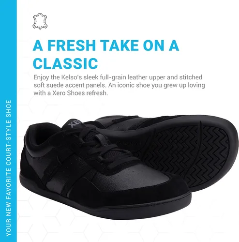 Vista 2 de Xero Shoes Kelso Shoes for Women Tennis, Walking, Work & Nursing Women's Shoes Barefoot Feel, Zero Drop Heel, Wide Toe Box, Casual Minimalist