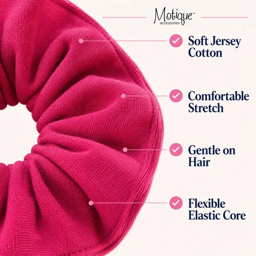 Vista 5 de Motique Accessories Coleteros grandes para cabello grueso, paquete de 2 Sujeción suave sin arrugas
