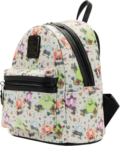 Vista 2 de Loungefly Estampado De Pesadilla Antes De Navidad Que Brilla En La Oscuridad, Multi, Classic