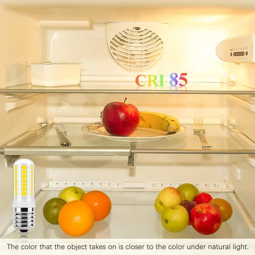 Vista 5 de DiCUNO Bombilla LED E17 para debajo del horno de microondas, 2700 K blanco cálido, 3 W (reemplazo halógeno de 40 W) 400 lm 120 V E17 bombilla