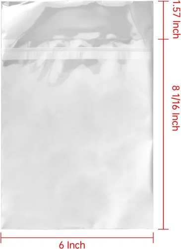 Vista 2 de Progo Bolsas de plástico OPP transparentes resellables para fundas de DVD de 0.551 in, a prueba de polvo, seguras para alimentos, fundas protectoras