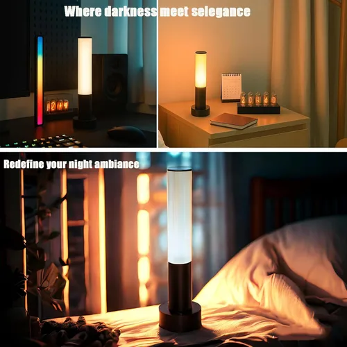 Vista 3 de Lámpara de noche LED recargable portátil con lámpara de escritorio regulable de 3 vías, control táctil, lámpara de mesa para el hogar, oficina