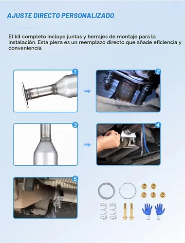 Vista 4 de Nilight Convertidor Catalítico para Honda CRV CR-V 2.0L 1997 1998 1999 2000 2001, Ajuste Personalizado Cat (Estándar EPA)