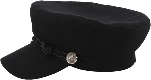 Vista 3 de Brcus Sombrero de marinero de capitán de yate para mujer, gorra de boina con pico