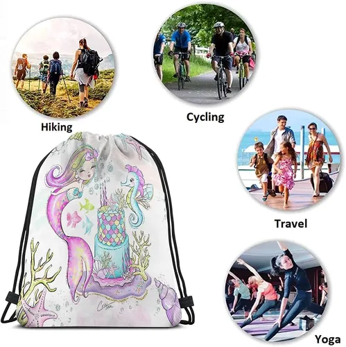 Vista 7 de Beabes Bolsas con cordón abstracto Mochila Bolsa de gimnasio Bolsa de cordón, Multi-a218, Mochilas de viaje