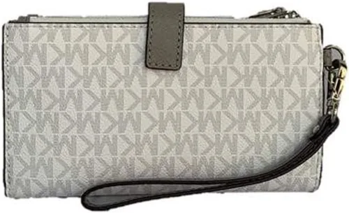 Vista 2 de Michael Kors - Cartera de viaje con doble cremallera de PVC M Blanco brillante