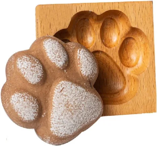 Vista 22 de Molde de Galletas de Madera Tallada con Pájaro - Cortador de Galletas de Jengibre DIY con Prensa de Relieve