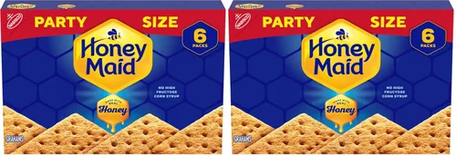 Vista 23 de HONEY MAID Graham Crackers, aperitivos para el almuerzo, tamaño de fiesta, 28.8 onzas 0.28 oz de grano entero por porción de 1.06 oz, hecho