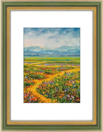 Vista 29 de Golden State Art, Marco de fotos adornado de 8 x 10 pulgadas para fotos de 5 x 7 pulgadas con paspartú o impresiones de 8 x 10 sin paspartú, cristal