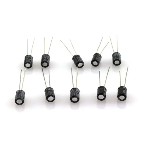 Vista 2 de Tegg Kit surtido de condensadores electrolíticos de aluminio de 120 piezas 0.22UF-470UF 12 valores Comúnmente utilizados Componente electrónico DIY