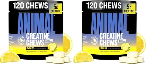 Vista 11 de Animal Gomitas de Creatina – Tabletas masticables mejoradas de monohidrato de creatina con AstraGin y sal marina, máxima absorción pre
