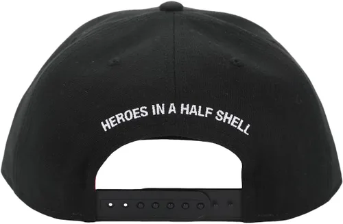 Vista 5 de Gorra de béisbol TMNT Retro Logo con cabezas de tortuga, color negro, Negro