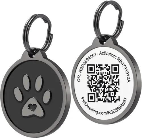 Vista 15 de Etiqueta de identificación para mascotas con código QR de Pet Dwelling – Etiquetas inteligentes para perros y gatos para la seguridad de las pata