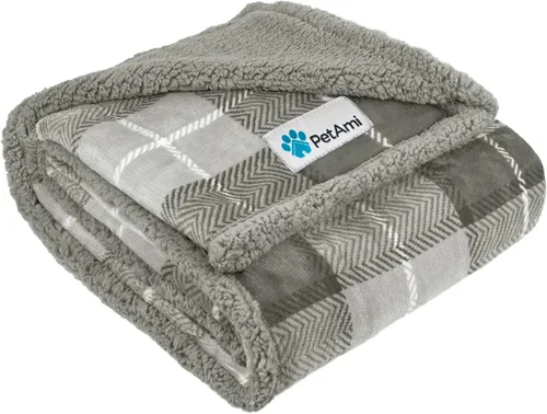 Vista 20 de PetAmi Manta para perros pequeños y medianos, manta de cama para mascotas, gatos, cachorros, gatitos, funda de vellón para muebles, protector
