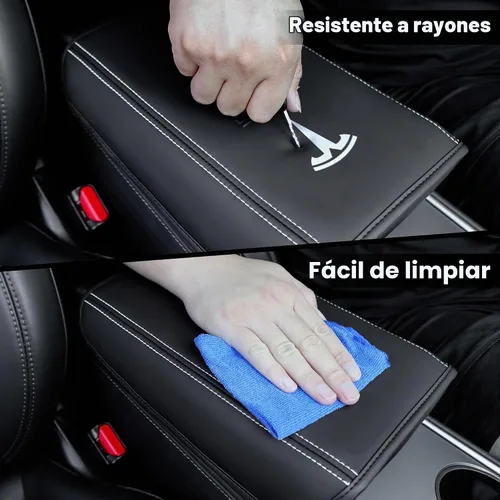 Vista 6 de Fundas para reposabrazos de consola central para Tesla Model Y/Y Juniper/YL 2017-2026 para Model 3/Model 3 Highland Accessories 2017-2026